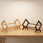 Bamboo Desktop Bookshelf – Desk Book Organizer, Small Bookcase, Home Office Storage