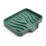 Silicone Soap Tray with Drain Spout – Self-Draining Dish for Kitchen and Bathroom Countertops