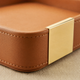 Leather Valet Tray with Gold Accents – Desk Organizer Key Tray Catchall Tray