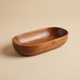 Wooden Serving Tray – Oval Boat Shape for Breakfast Snacks Jewelry Entryway Organizer Home Decor