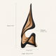 Abstract Wood Sculpture – Layered Minimalist Statue for Shelf, Desk and Living Room Decor