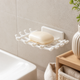 Wall Mounted Soap Dish – Drill-Free Grid Drainage Rack for Bathroom, Black or White