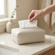 Leather Tissue Box Cover – Modern rectangular design for bathroom vanity, countertop tissue holder