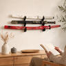 Support mural en bois pour katana — Présentoir pour épées de samouraï, rangement 1 2 3 couches