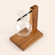 Glass Bulb Vase with Wood Stand – Hydroponic Propagation Planter Desk Decor