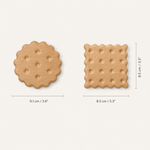 Wooden Biscuit Coaster – Cute Cookie Shape Desk Pad, Housewarming or Birthday Gift