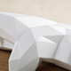 Geometric Cat Sculpture – Modern Resin Figurine for Shelf Desk Home Office Decor