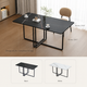 Modern Dining Table – Minimalist Rectangular Kitchen Table with Metal Frame for Small Apartments