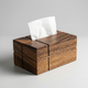 Wooden Walnut Tissue Dispenser Box – Sliding Lid Design for Bathroom & Living Room Decor