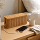 Rattan Cable Management Box – Woven Cord Organizer for Desk Home Office Decor
