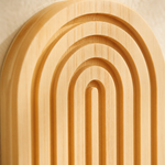 Wooden Arch Wall Shelf – Geometric Floating Shelf, Natural Wood, Modern Home Decor