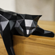 Geometric Cat Sculpture – Modern Resin Figurine for Shelf Desk Home Office Decor