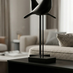 Minimalist Resin Bird Figurine – Freestanding Shelf Accent for Living Room, Bedroom & Office Desk Decor