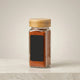 Glass Spice Jar Set with Wooden Bamboo & Rosewood Lids – 120ml with Labels, Kitchen Organisation