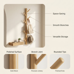 Tree Branch Wall Coat Rack – Wall Mounted Hook Rack for Entryway Hallway Bedroom