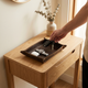 Genuine Leather Valet Tray – Foldable Catchall for Keys Coins Watch Desk Organizer