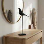 Minimalist Resin Bird Figurine – Freestanding Shelf Accent for Living Room, Bedroom & Office Desk Decor