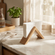 Wooden Napkin Holder – Triangular Tabletop Organizer for Kitchen Bathroom Dining Room Decor