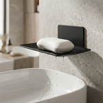 Wall Mounted Soap Tray – No Drill Adhesive Soap Holder for Bathroom Sink & Shower