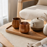 Wooden Tea Cup – Handcrafted Natural Wood Cup for Tea Coffee Minimalist Kitchen