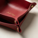 Nordic Style Leather Tray – Minimalist Accessory Organizer for Jewelry & Cosmetics for Modern Home Storage