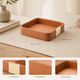 Leather Valet Tray with Gold Accents – Desk Organizer Key Tray Catchall Tray