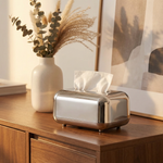 Luxury Electroplated Gold Tissue Box Cover – Modern Tissue Holder for Home & Office