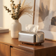 Luxury Electroplated Gold Tissue Box Cover – Modern Tissue Holder for Home & Office