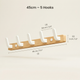 Wooden Wall Hook Rack – Black Walnut Coat Hanger Entryway Towel Bar Bathroom Bedroom Organizer