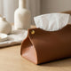 Leather Tissue Holder – Compact Napkin Dispenser for Coffee Table Desk Bathroom Car Storage