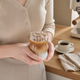 Wavy Glass Tumbler Set – Borosilicate Coffee Cup Iced Drink Home Bar Decor