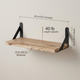 Wall Mounted Shelf with Brackets - Floating Wood Display for Living Room, Bedroom & Decor