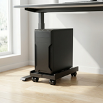 Adjustable Mobile CPU Stand – Rolling Tower Holder with Ventilation and Brake Wheels for Office