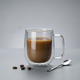Double Wall Glass Coffee Mug – Heat Resistant Borosilicate Latte Cup, Clear Minimalist Drinkware