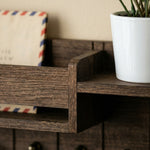 Wall Mounted Key Rack – Entryway Organizer with Shelf, 6 Hooks, Rustic Wood for Home, Hallway