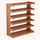 6 Tier Wooden Shoe Rack – Bamboo Entryway Organizer Shelf Space Saving Storage