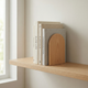 Wooden Book Shelf Bookend – Minimalist Solid Wood Support for Books & Shelf Organisation