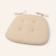 Linen Chair Cushion – Tufted Tie-On Seat Pad for Dining Chairs, Breathable