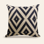 Geometric Throw Pillow Cover – Linen Cotton Cushion Cover for Sofa Bed or Chair