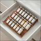 4 Tier Spice Rack Organizer for Drawer – Natural Acacia Wood Cabinet Storage Tray