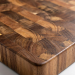 Double-Sided Acacia Wood Cutting Board - Professional Cooking Prep Board with End-Grain Style Look