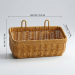 Wall Hanging Rattan Storage Basket – Hand Woven Kitchen, Bathroom and Bedroom Decor