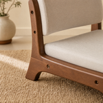 Floor Chair Low Seat – Japanese Style Wood Frame Living Room Bay Window Sofa