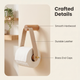 Toilet Paper Holder – Wall Mounted Wood Leather Brass Bathroom Organizer Minimalist Rustic Decor