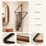 Nordic Corner Coat Rack – Wall Mounted Minimalist Metal Hanger Bedroom Entryway