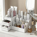 Compact Cosmetic Storage Box - Multi-Purpose Desk & Makeup, bathroom counter Organizer, bedroom vanity storage