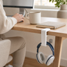 Support de casque à pince de bureau — Crochet rotatif à 360°, sans perçage, support de casque sous le bureau
