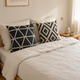 Geometric Throw Pillow Cover – Linen Cotton Cushion Cover for Sofa Bed or Chair