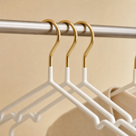 Clothes Hangers Set of 10 – Plastic Body Gold Hook Closet Organizer Coat Hanger