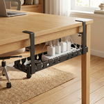 Under Desk Cable Management Tray – Clamp On No Drill Wire Organizer for Office Desks